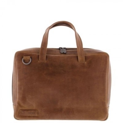 Foto van Plevier Laptoptas 'Sutherland' 14 inch 705 Cognac