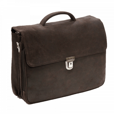 Foto van Plevier Laptoptas 'Oxford' 15.6 inch 33 Donker Bruin