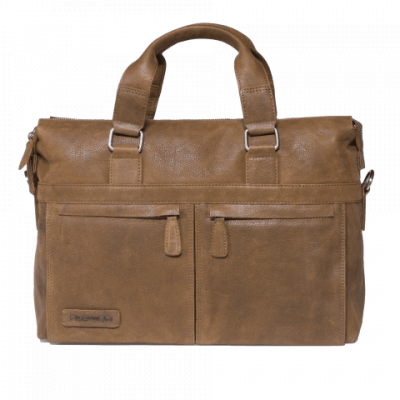 Foto van Plevier Laptoptas 'Shoreditch' 15.6 inch 472 Cognac