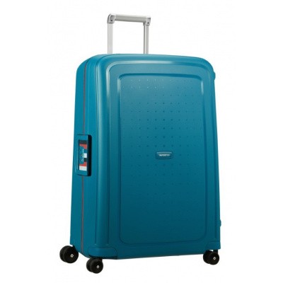 Foto van Samsonite S'Cure Spinner 75/28 Petrol Blue Stripes