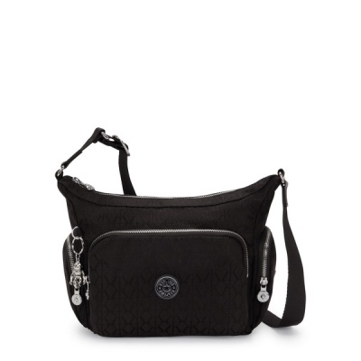 Kipling Gabb S Schoudertas Noir Sign Jaquard