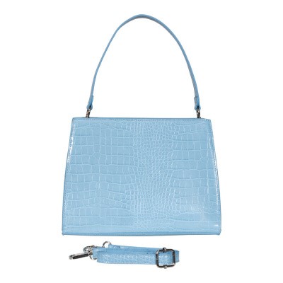 Foto van Malique Croco Handtas 1137 Licht Blauw