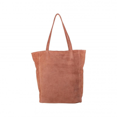 Foto van Baggyshop 'Shop till you drop suede' Schoudertas - Brique