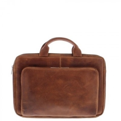 Foto van Plevier Laptopsleeve met voorvak 15.6 inch 494 Cognac