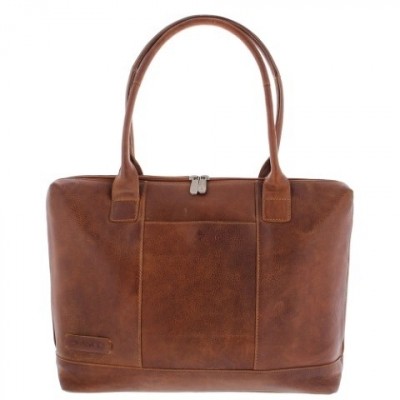 Foto van Plevier Dames Laptoptas 'Fiera' 15.6 inch 475 Cognac