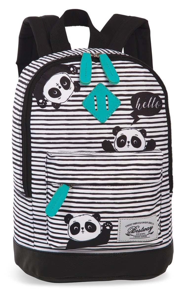 BestWay Kinderrugtas 40216 Zwart Turquoise Panda BestWay Kinderrugtas 40216 Zwart Turquoise Panda