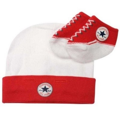 Converse Infant Hat & Booties red 0-6 mnd Converse Infant Hat & Booties red 0-6 mnd