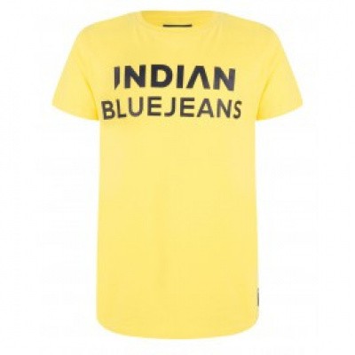 Indian blue jeans boys shirt cyber yellow Indian blue jeans boys shirt cyber yellow