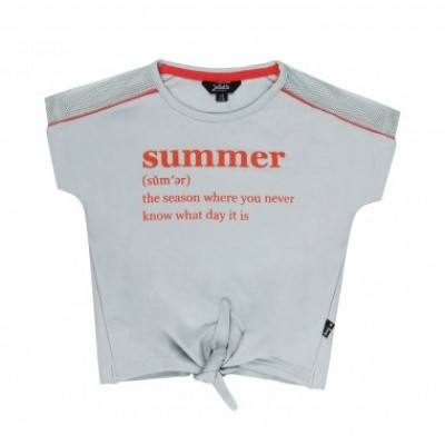 Little miss Juliette T-shirt Mint groen/Oranje Letters Little miss Juliette T-shirt Mint groen/Oranje Letters