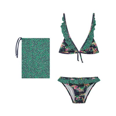 Quapi Girls Bikini Abiah Indigo Blue Flower Quapi Girls Bikini Abiah Indigo Blue Flower