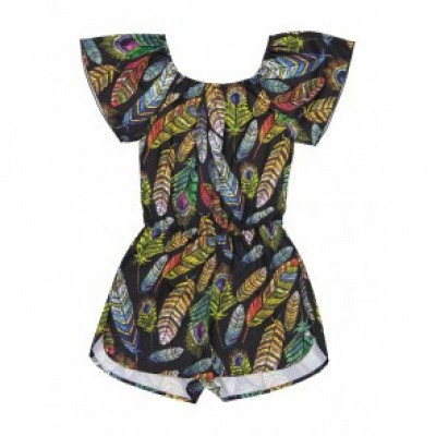 Frankie & Liberty Kim Playsuite Multicolor Feather print Frankie & Liberty Kim Playsuite Multicolor Feather print