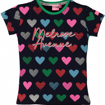 O'Chill Denise shirt navy/all over heart print O'Chill Denise shirt navy/all over heart print