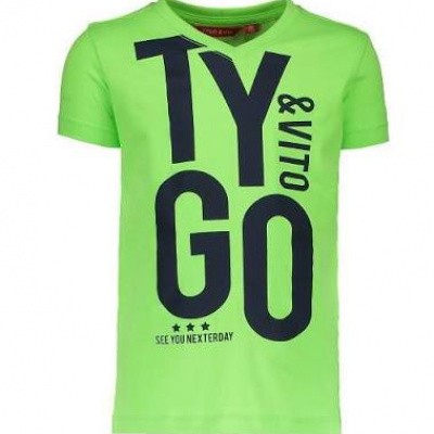Tygo & Vito neon t-shirt 'TYGO&vito' green gecko Tygo & Vito neon t-shirt 'TYGO&vito' green gecko
