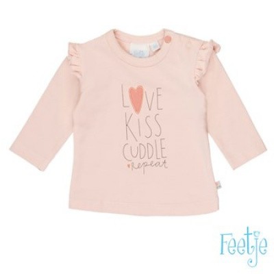 Feetje baby girl Longsleeve Love Kiss Cuddle Roze Feetje baby girl Longsleeve Love Kiss Cuddle Roze