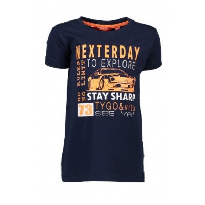 Tygo & Vtio boys T-shirt Car 190 Navy Tygo & Vtio boys T-shirt Car 190 Navy