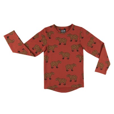 CarlijnQ boys Capibara-longsleeve Rood all over print Capibara CarlijnQ boys Capibara-longsleeve Rood all over print Capibara