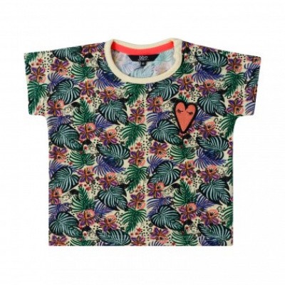 Beebielove girls t-shirt all over print flowers Beebielove girls t-shirt all over print flowers