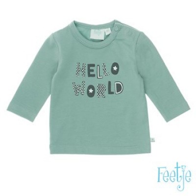 Feetje baby boy Longsleeve Hello World Mint Feetje baby boy Longsleeve Hello World Mint