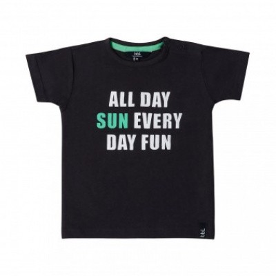 Beebielove boys t-shirt all day sun black Beebielove boys t-shirt all day sun black