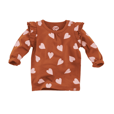 Z8 girls newborn Tallinn Longsleeve Cognace All over print hearts Z8 girls newborn Tallinn Longsleeve Cognace All over print hearts