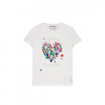 Nik & Nik girls Troubles T-shirt Off White Nik & Nik girls Troubles T-shirt Off White