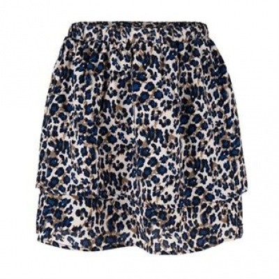 Indian blue jeans skirt panter print blue Indian blue jeans skirt panter print blue