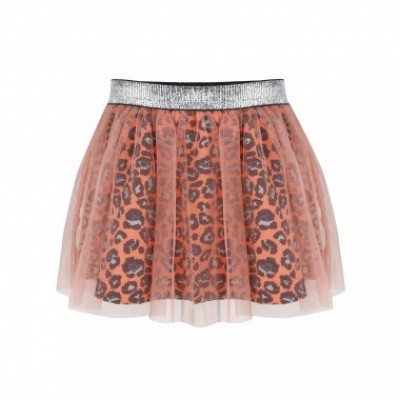 Beebielove girls skirt 3 all over print leopard Coral Beebielove girls skirt 3 all over print leopard Coral