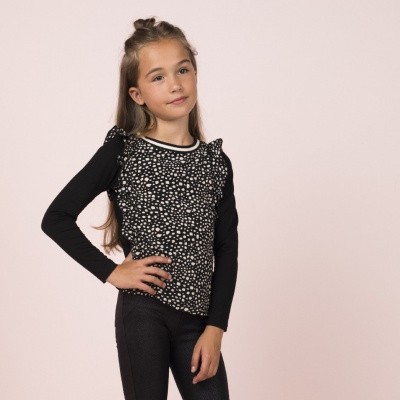 Flo meisjes longsleeve black Flo meisjes longsleeve black
