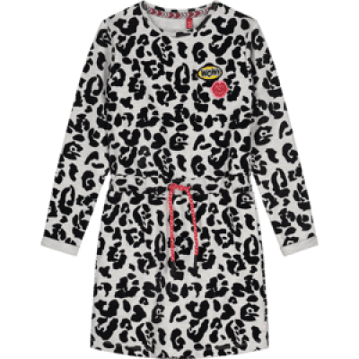 Quapi Adele dress dark grey leopard Quapi Adele dress dark grey leopard