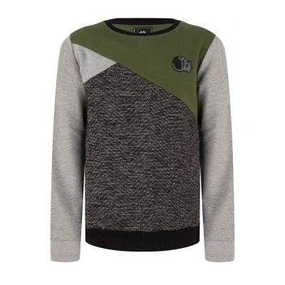Indian blue jeans crewneck colorblock medium grey melange Indian blue jeans crewneck colorblock medium grey melange