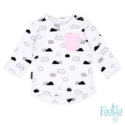 Feetje newborn girl Longsleeve AOP The Cutest White Feetje newborn girl Longsleeve AOP The Cutest White