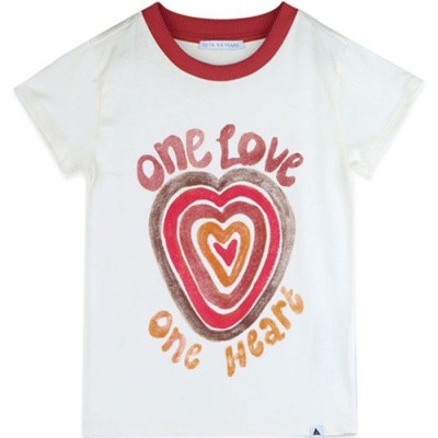 Ammehoela tee off white one heart Ammehoela tee off white one heart
