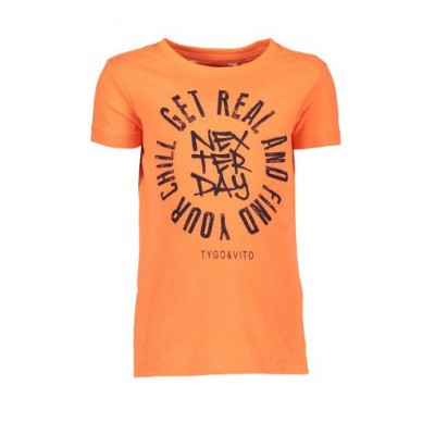 Tygo & Vtio boys Neon T-shirt Get Real 565 Shocking Orange Tygo & Vtio boys Neon T-shirt Get Real 565 Shocking Orange