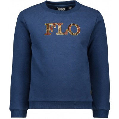 Flo meisjes sweater blue Flo meisjes sweater blue