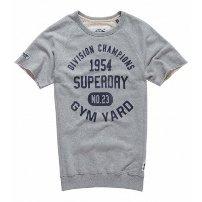 Foto van Superdry Gym Locker Sports SS Crew Gym Grew Marl