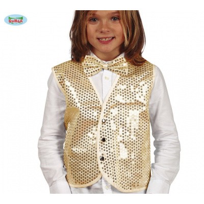 Foto van Gilet goud kinderen Foto van Gilet goud kinderen