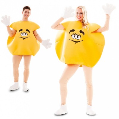 Foto van Geel M&M kostuum Foto van Geel M&M kostuum