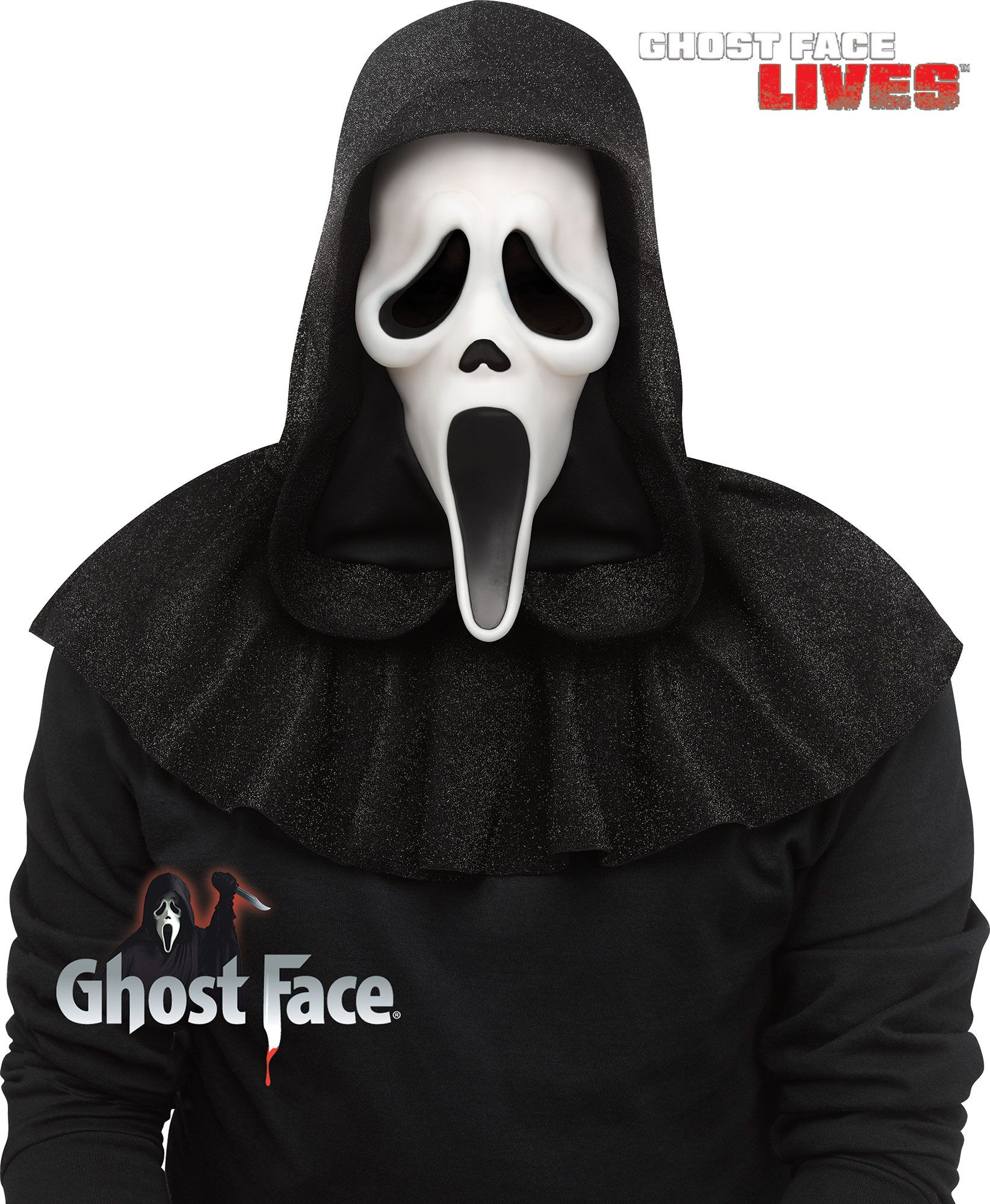 Halloween Ghostface Kostuum voor Kinderen Met Masker & Bloederig Mes