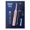 Afbeelding van Tweedekans - Oral-B Pro 3 3900 Duo – Elektrische Tandenborstels in Zwart & Roze
