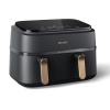 Afbeelding van Philips 3000 serie NA352/00 - Airfryer - 9 Liter - Dubbele mand Zwart