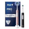 Afbeelding van Oral-B Pro 1 Duo – Elektrische Tandenborstels in Zwart & Roze