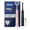 Afbeelding van Oral-B Pro 3 3900 Duo – Elektrische Tandenborstels in Zwart & Roze