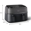 Afbeelding van Philips 3000 serie NA350/00 - Airfryer - Dubbele mand