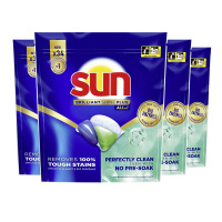 Sun Brilliant Shine Plus All-in-1 Vaatwascapsules – 136 Stuks Voordeelverpakking