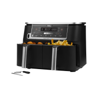 Ninja AF451EU Dubbele Airfryer XXL - Twee Kookvakken - 9.5 Liter - Digitale Thermometer - 2470 Watt
