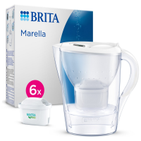 BRITA Marella Waterfilterkan Wit 2.4L - Inclusief 6 MAXTRA PRO AIO Filters voor Gezond Water