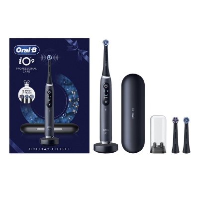 Foto van Oral-B iO9 Elektrische Tandenborstel - Holiday Giftset - Zwart