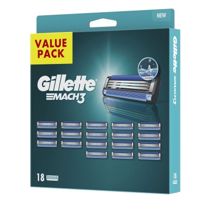 Foto van Gillette Mach3 - Voor Mannen - 18 Scheermesjes