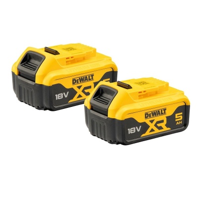 Foto van DeWALT DCB184P2 Accu Duopack - 2x 18V XR 5.0Ah Li-ion