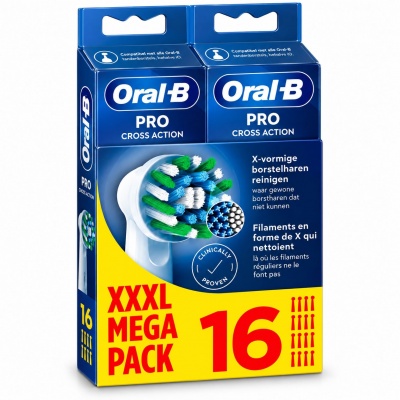 Foto van Oral-B CrossAction Opzetborstels - Megapak 16 Stuks